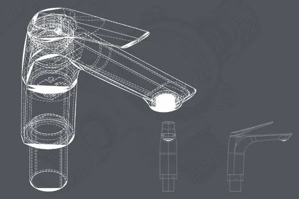 3D draft- research and development – Luxuryhome faucet factory 3D draft- research and development - Luxuryhome faucet factory