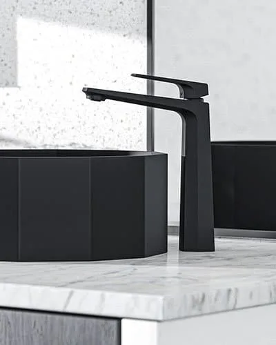 matte black high basin faucet - B043 01 31 1