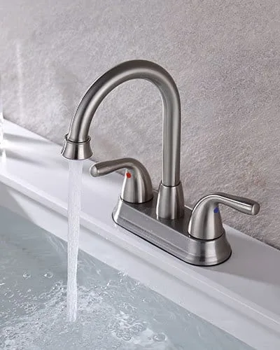 brushed nickel centerset basin faucet - B563 03 02 1