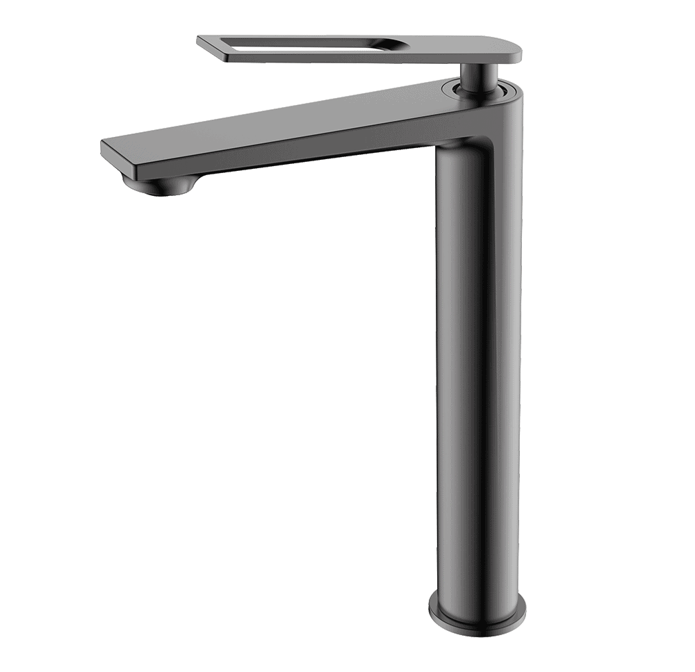 Bathroom vessel faucet with hollow handle – Coloris bathroom collection - gunmetal finish - no background - B059 02 37 1