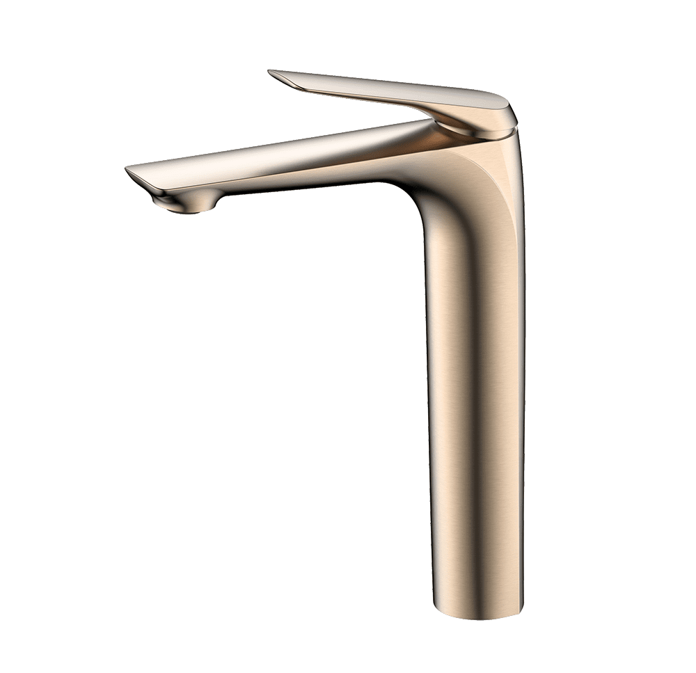 Single lever lavatory vessel faucet – Selene bathroom collection - rose gold finish - no background - B050 02 36 1