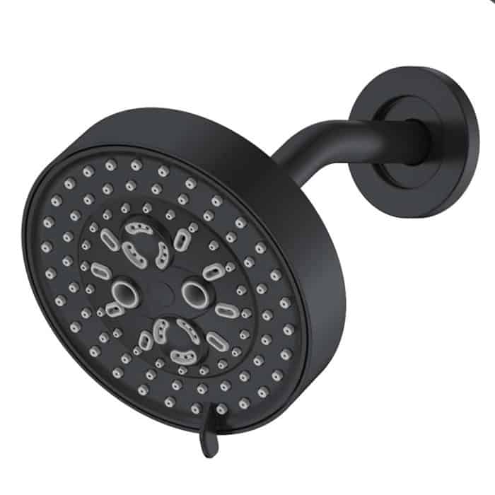 Black wall mounted rain shower head - H301 02