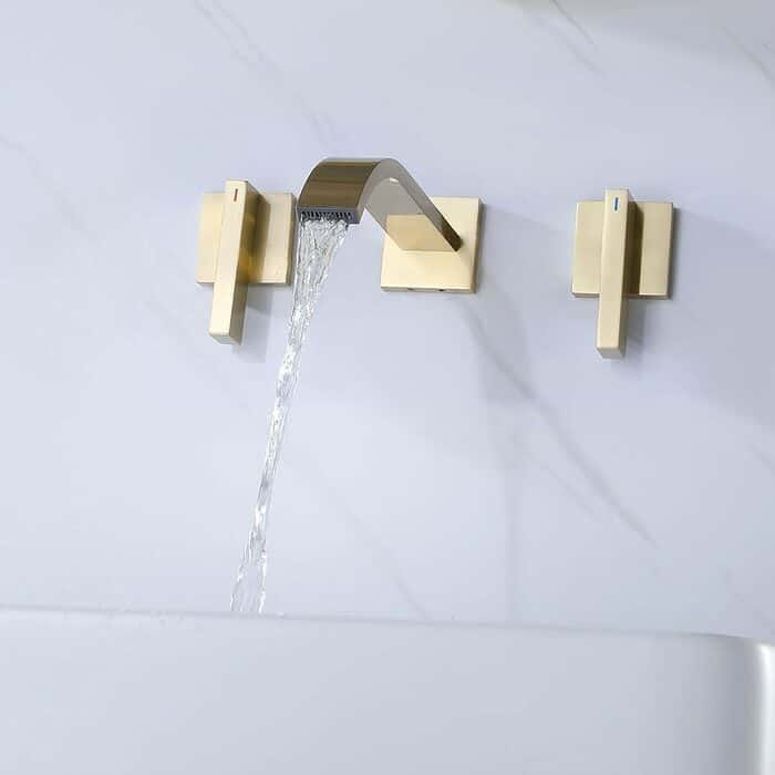 Wall mounted 3 hole basin mixer -waterflow- B667 06