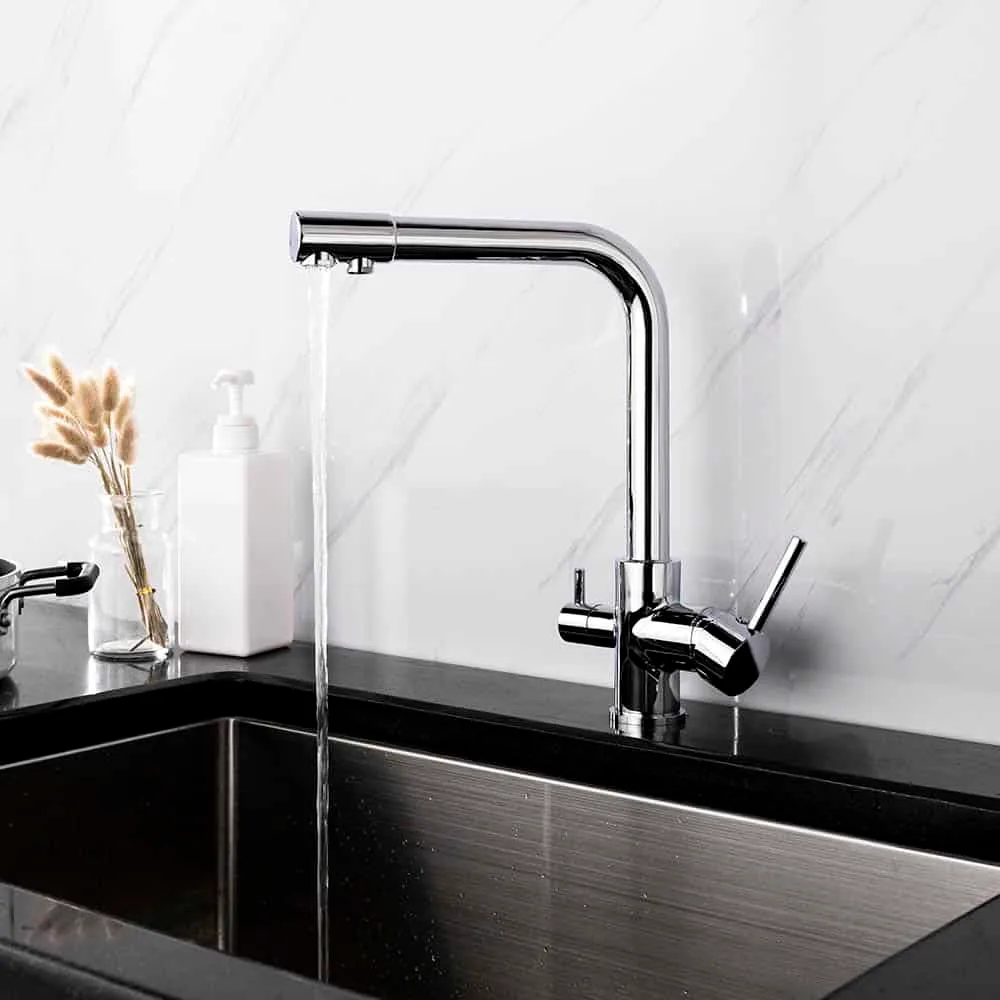 90 degree kitchen faucet with drinking water dispenser - chrome - K535 06 01 1