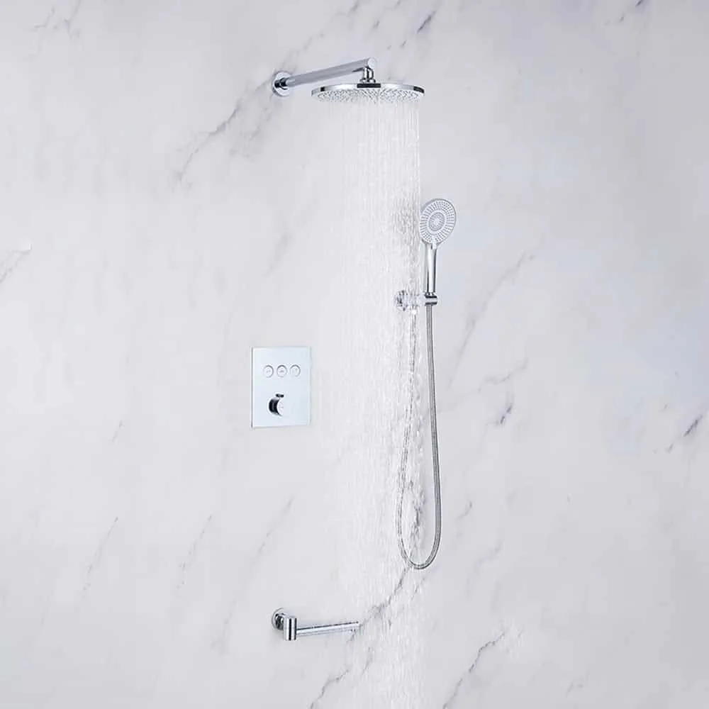 Chrome concealed shower set with tub spout - SO707 23 01 1 - 9
