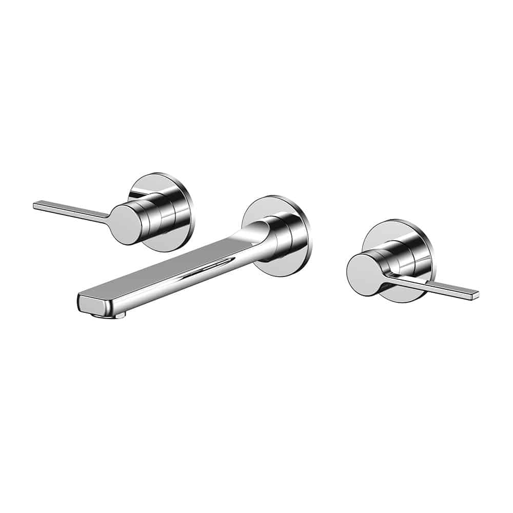 widespread chrome wall mount faucet - B060 01 01 1 - white background