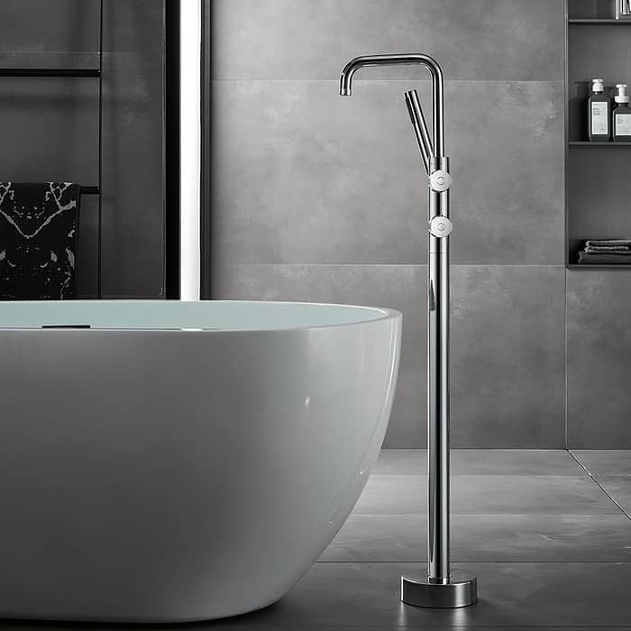 Thermostatic freestanding bath faucet - SF572C 12 01 - chrome finish - 1