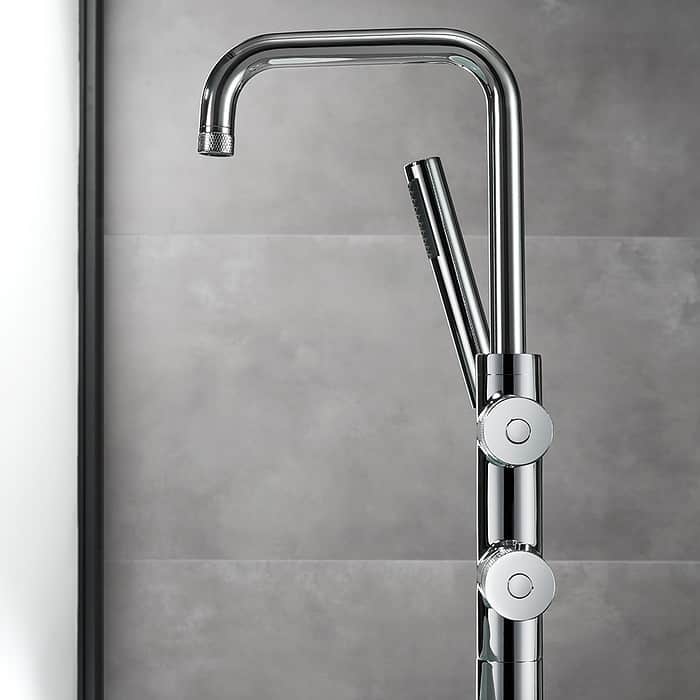 Thermostatic freestanding bath faucet - SF572C 12 01 - chrome finish - 2