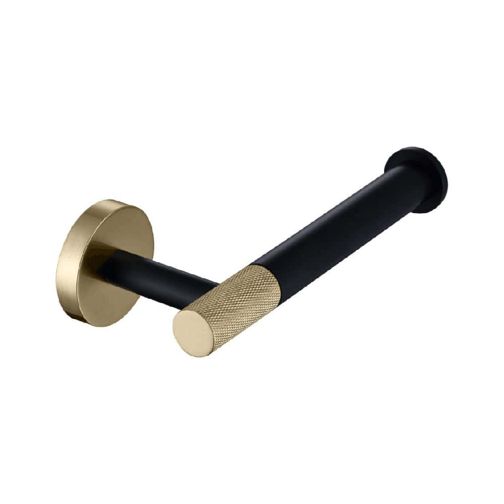Brushed gold & black knurled paper holder - A142 24 47 8