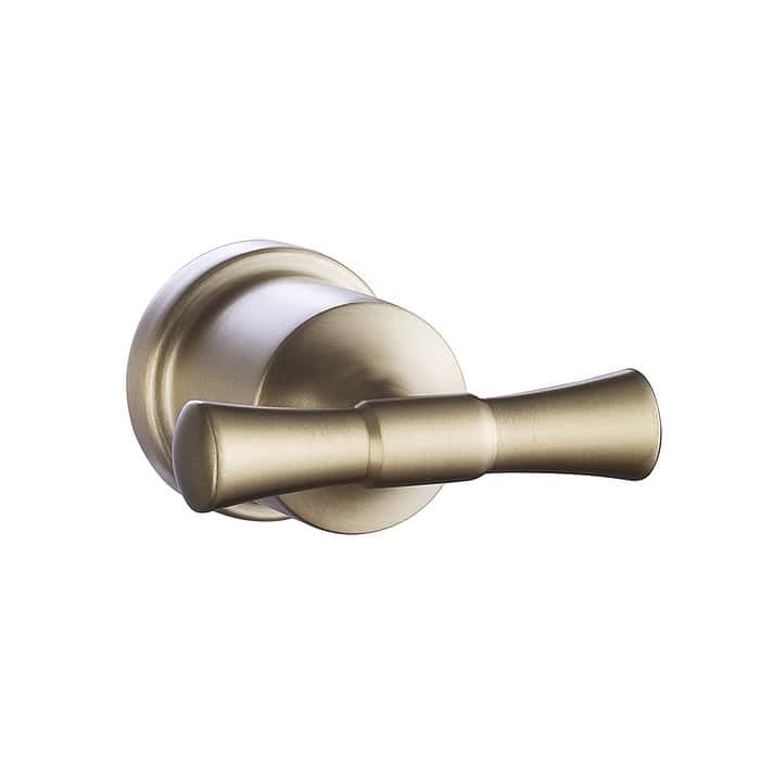 Stainless steel brushed gold dual robe hook - A148 06 43 2