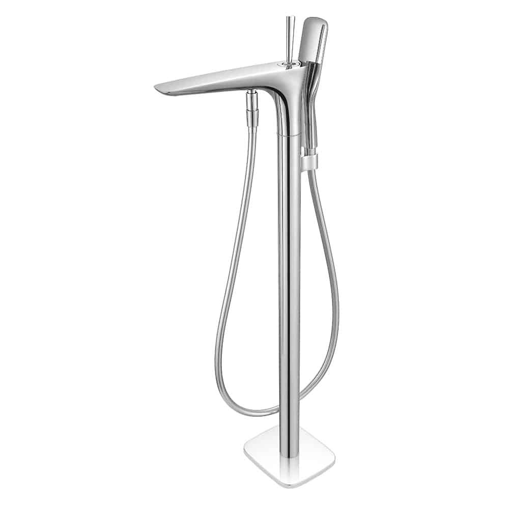 modern floor mount tub filler with lever handle - SF500 12 01 1 - chrome