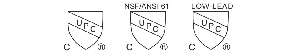 UPC and cUPC faucets certification lable