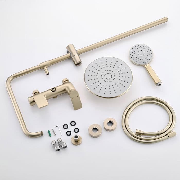 Luxurious Brushed Gold Shower Pillar with Dual Control Handles - SO709 13 - Image 6