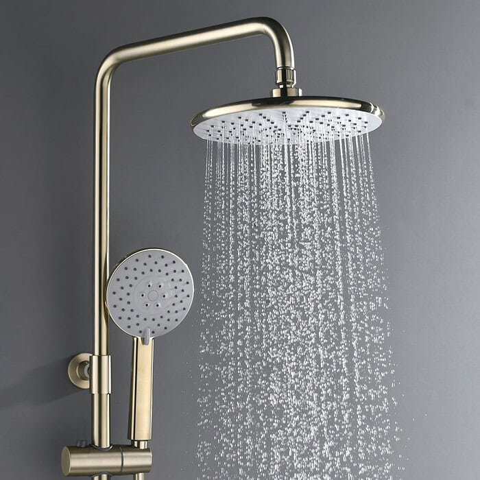 Luxurious Brushed Gold Shower Pillar with Dual Control Handles - SO709 13 - Image 5