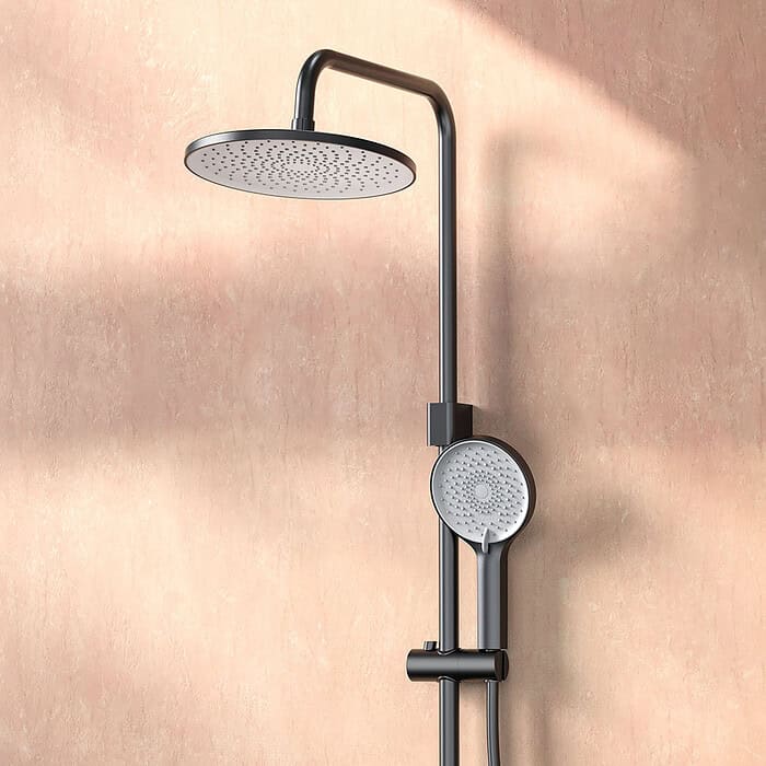 Modern shower column with tub spout and knob handle - SO806 13 - Image 3