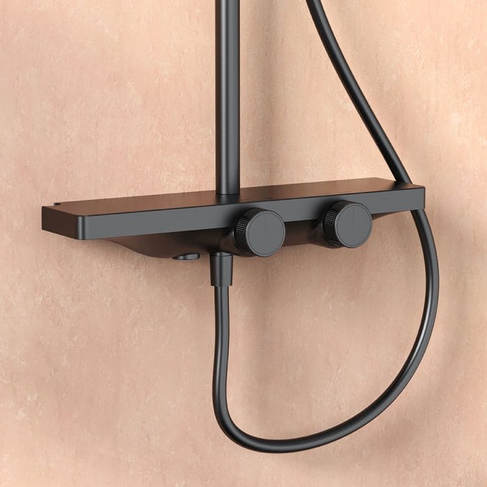 Modern shower column with tub spout and knob handle - SO806 13 - Image 2