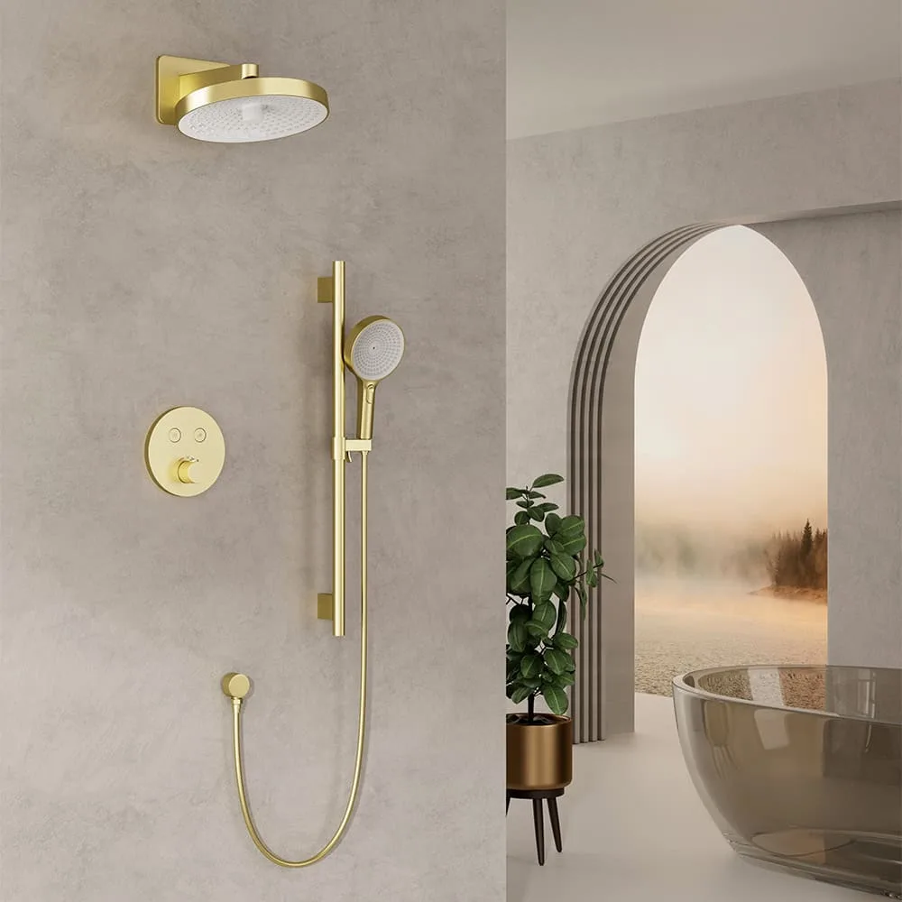Concealed thermostatic 2 functions shower set