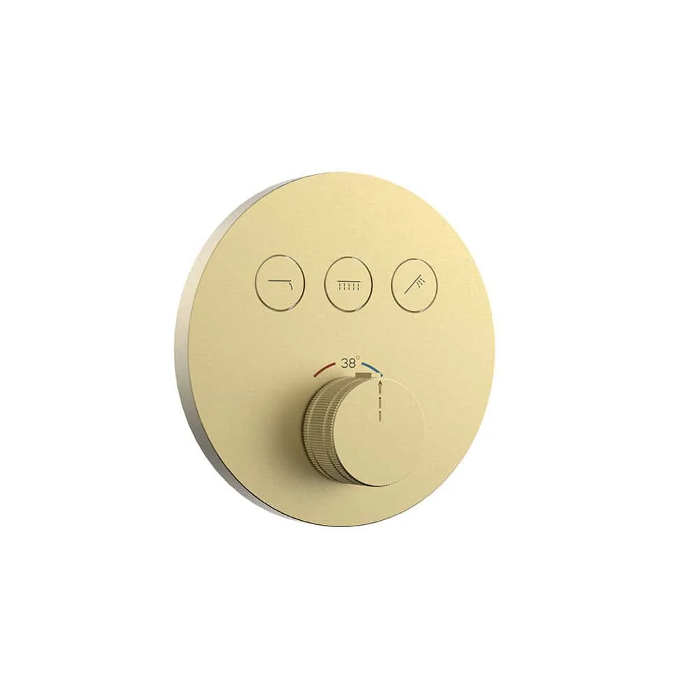 Concealed 3 way thermostatic shower mixer