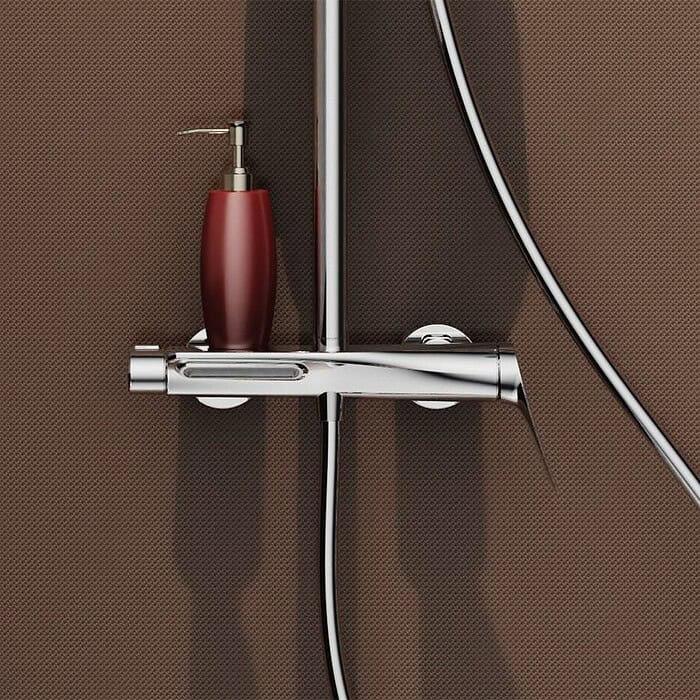 Brass shower system kit with built-in tub spout - SO025 13 - Image 2