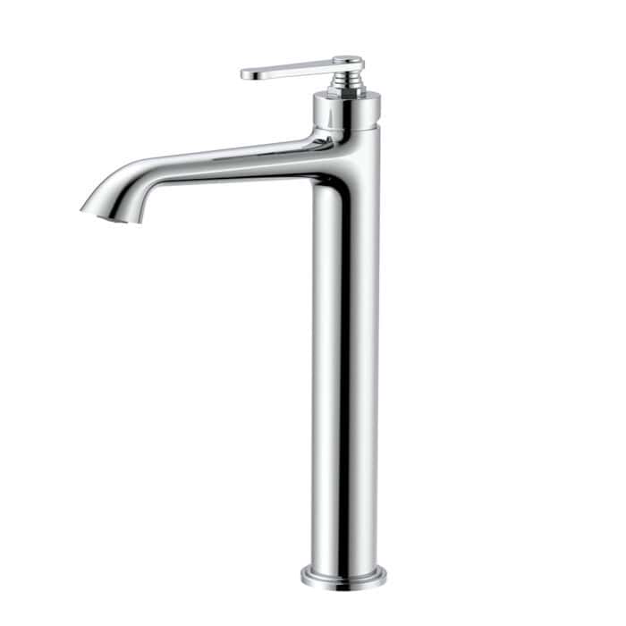 Chrome Single Handle Tall Bathroom Sink Mixer Tap With Spiral Pattern Design | B1006A02011
