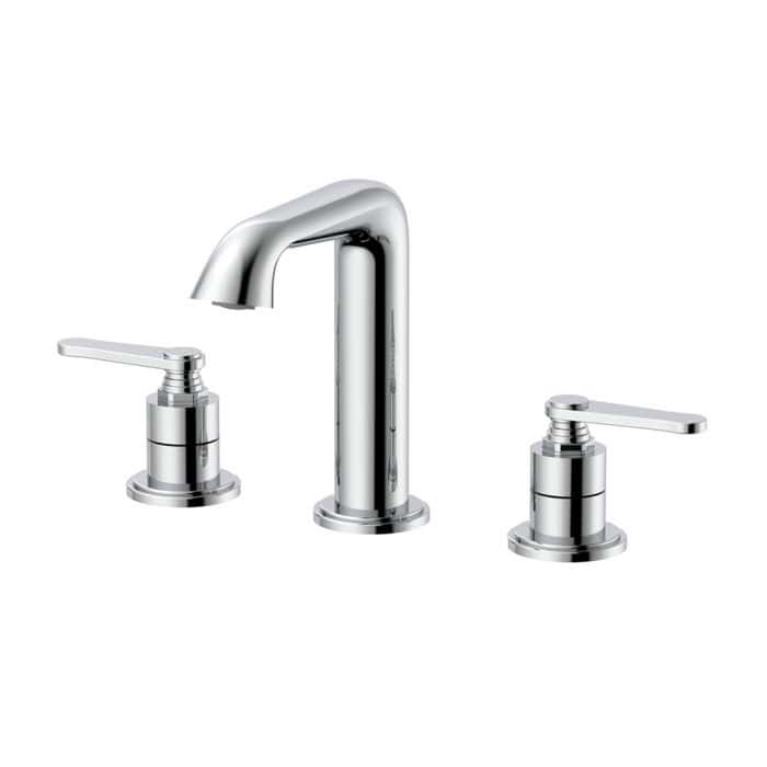 Chrome Two-handle Widespread Basin Faucet Thread Line Design | B1006A04011