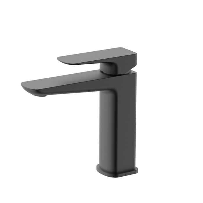 Matte black Simple Modern Bathroom Faucet Solid Brass Material | B100701311