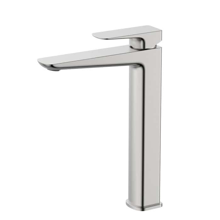 Brushed nickel Tall Brass Bathroom Sink Tap With Single Handle design | B100702021