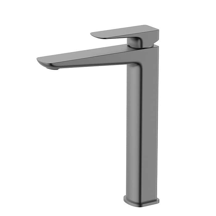 Gunmetal Tall Brass Bathroom Sink Tap With Single Handle design | B100702451