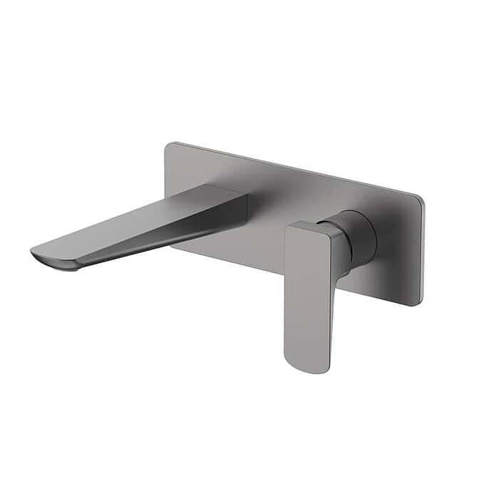 Gunmetal Single Handle Wall Mounted Bathroom Mixer Taps In Solid Brass | B100727451