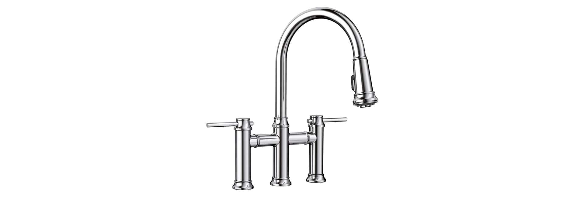 Bridge Faucets Bridge Faucets in chrome finish