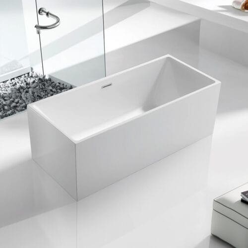 Square Type Acrylic 67 inch Freestanding Bathtub