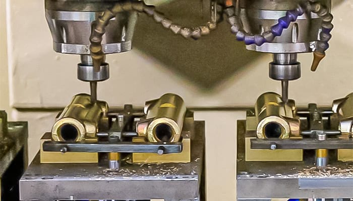 Precision CNC machining process for brass faucet components at Luxuryhome factory