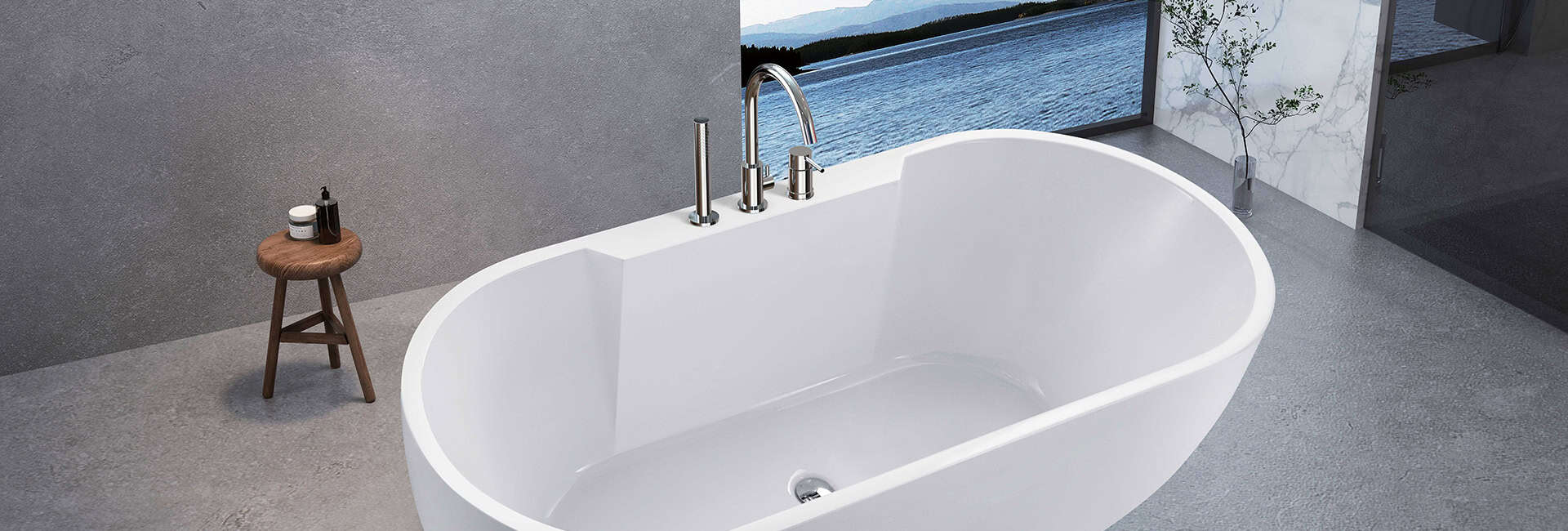 Mounted chrome Bathtub faucet cleaning – SB568