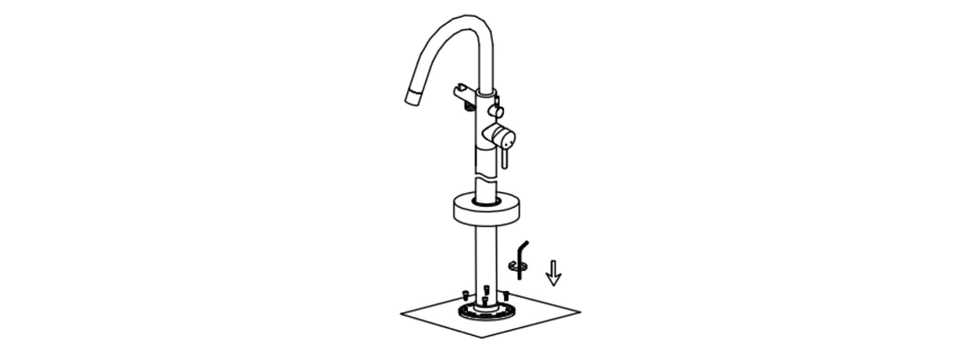 Secure the Faucet Body to the Base