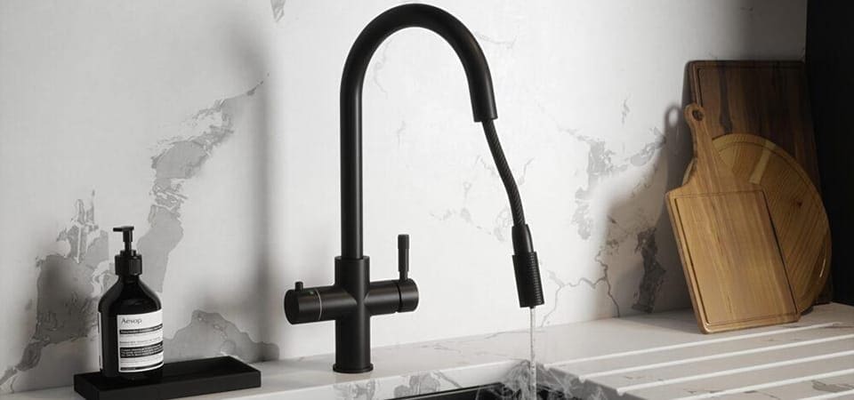 4-in-1 kitchen filter tap with 2-handle control
