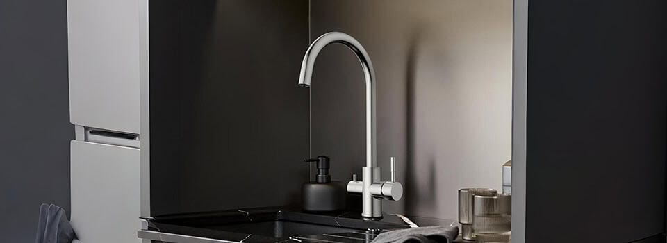 Chrome kitchen mixer tap with filter tap Chrome kitchen mixer tap with filter tap