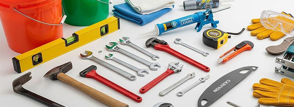 Installing bathtub tool like tower and hammer Installing bathtub tool like tower and hammer