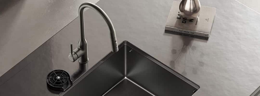 A Glass Rinser in kitchen sink A Glass Rinser in kitchen sink