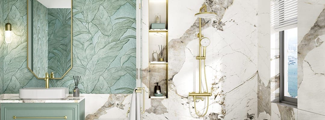 Gold Dual Shower Systems-Combine a fixed head with a handheld wand – B093 Gold Dual Shower Systems-Combine a fixed head with a handheld wand - B093