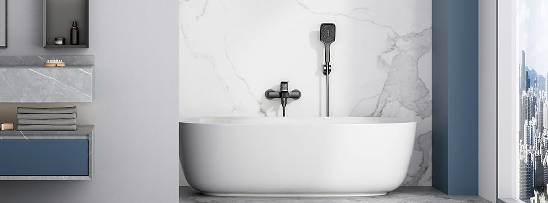 Gunmetal 2-way shower system for tub – B083 Gunmetal 2-way shower system for tub - B083