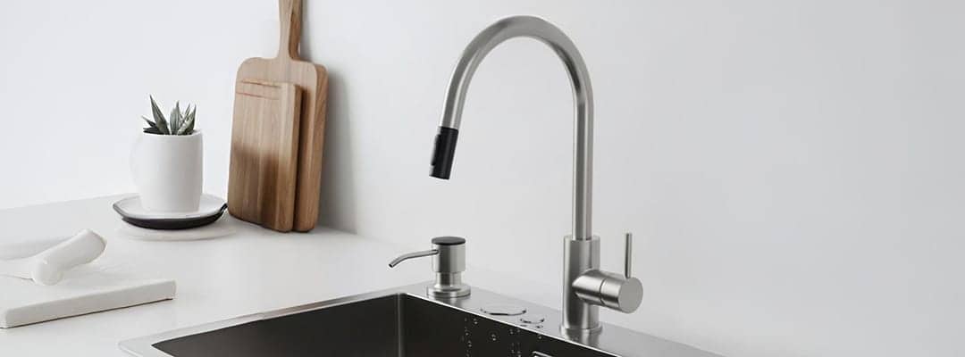 Kitchen soap dispenser near faucet Kitchen soap dispenser near faucet