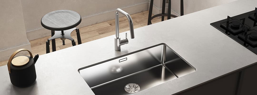 Modern kitchen with workstation sink Modern kitchen with workstation sink