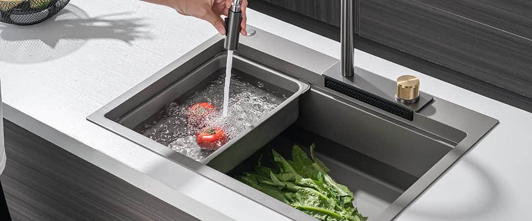 Workstation sink that can handle multiple tasks simultaneously