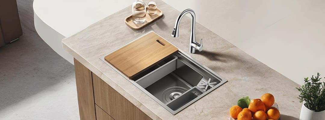 kitchen Workstation sink with cutting board kitchen Workstation sink with cutting board