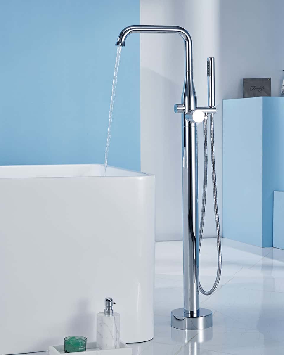 Freestanding bath filler taps