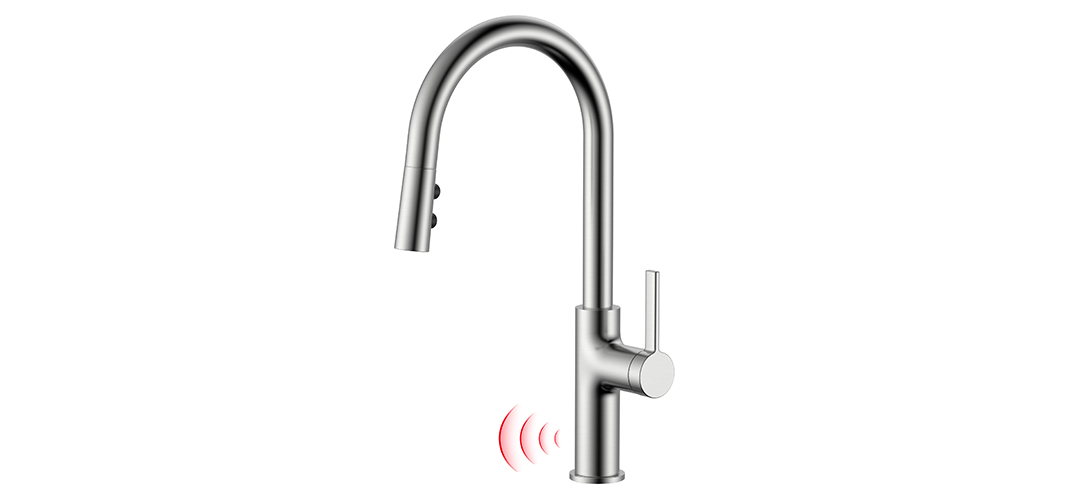 Chrome kitchen sensor faucet with 2 sprays – K676T