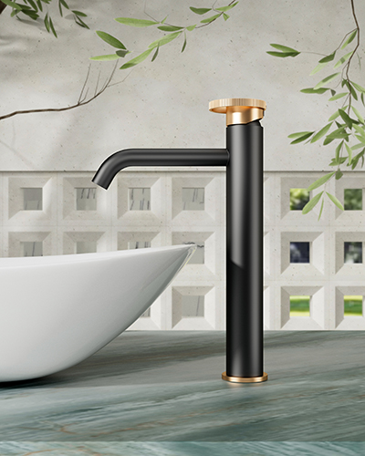 matte black high basin faucet - B043 01 31 1