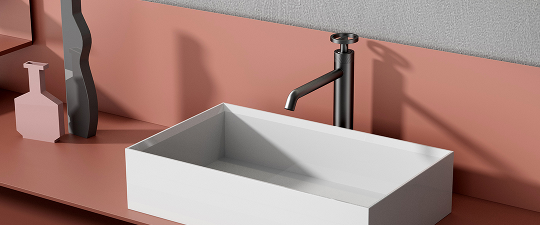 Wheel Handles of matte black single hole bathroom faucet Wheel Handles of matte black single hole bathroom faucet