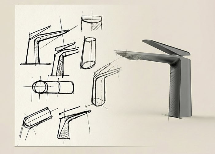 Bathroom faucet design drawing