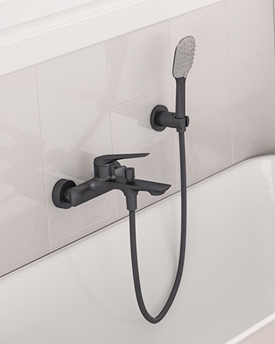 exposed shower mixer